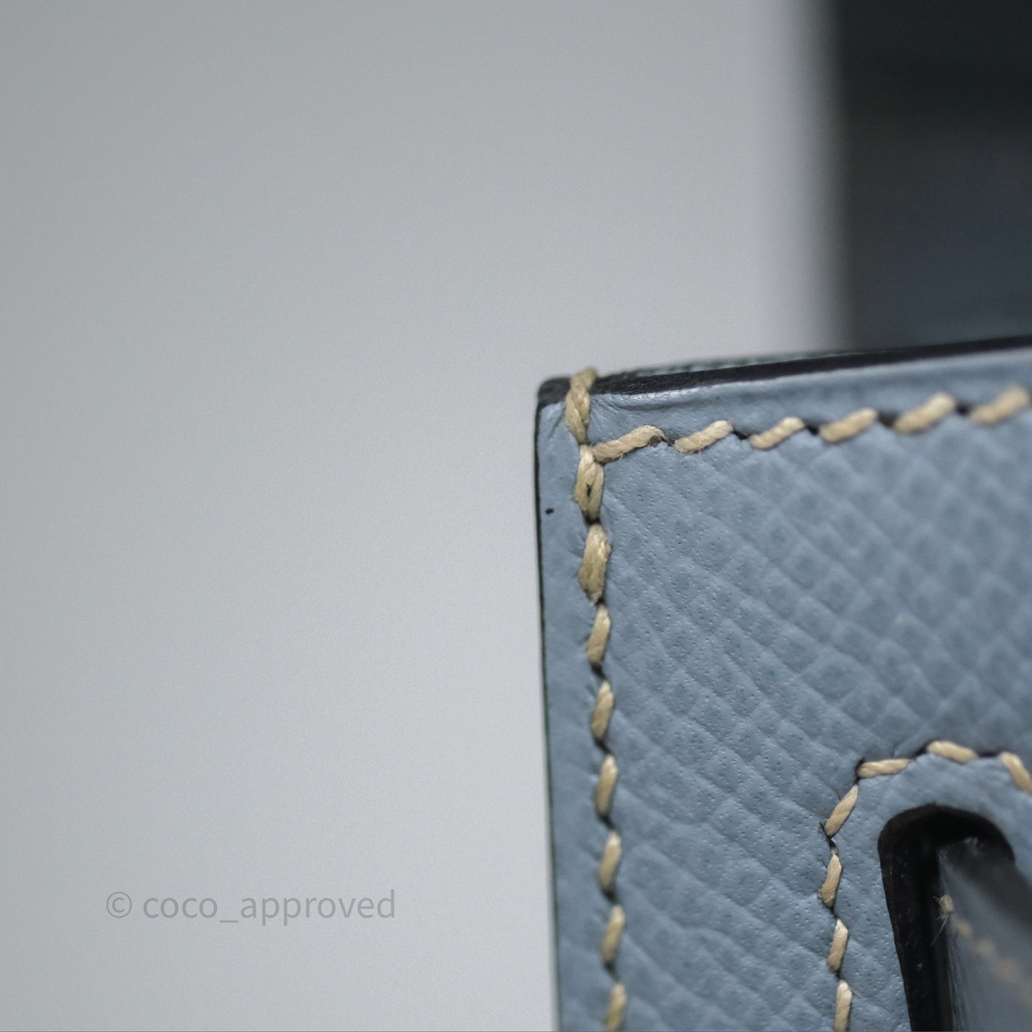 Hermès Kelly II 28 Sellier Bleu Lin J7 Epsom Gold Hardware