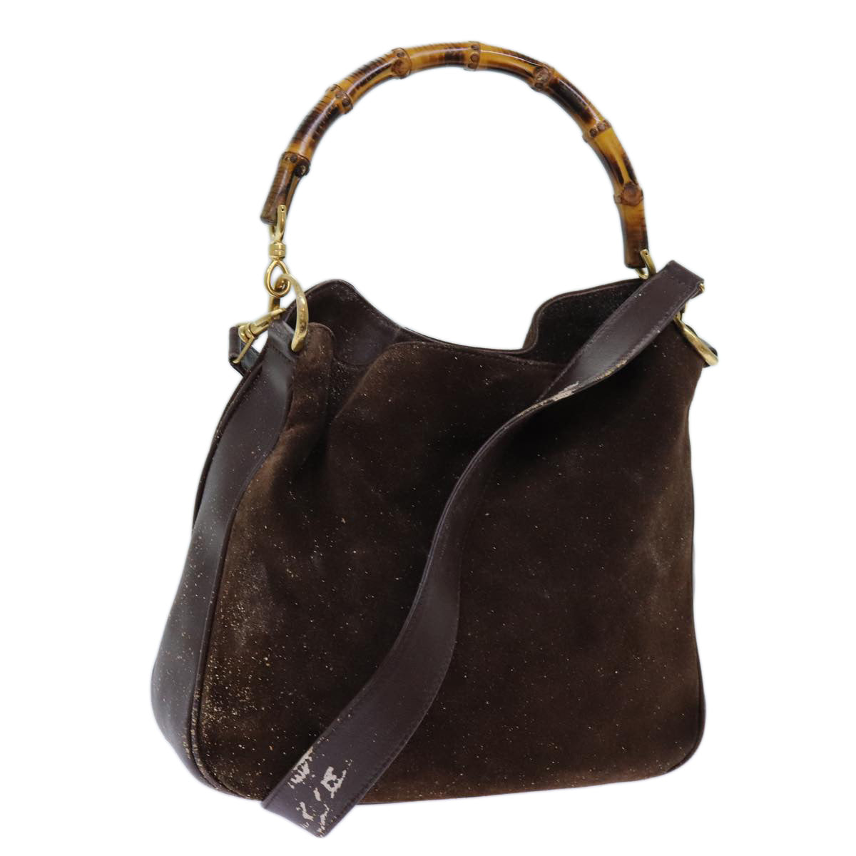 Luxury Gucci Trending 2025 Bamboo Hand Bag Suede 2way Brown 001 3754 1638  69633