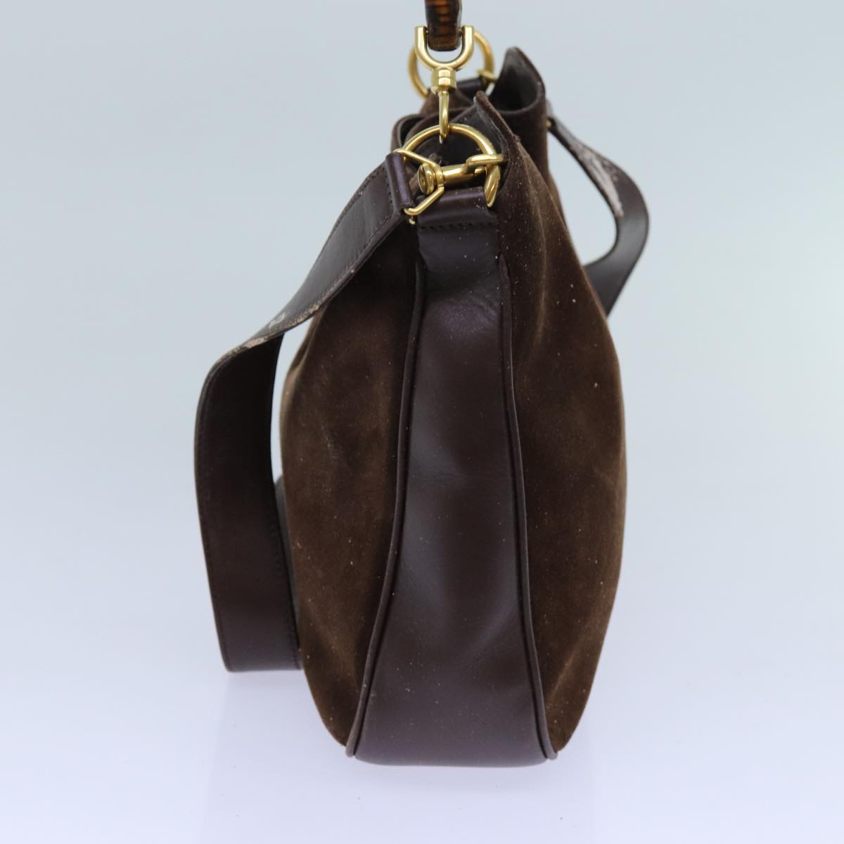 Luxury Gucci Trending 2025 Bamboo Hand Bag Suede 2way Brown 001 3754 1638  69633