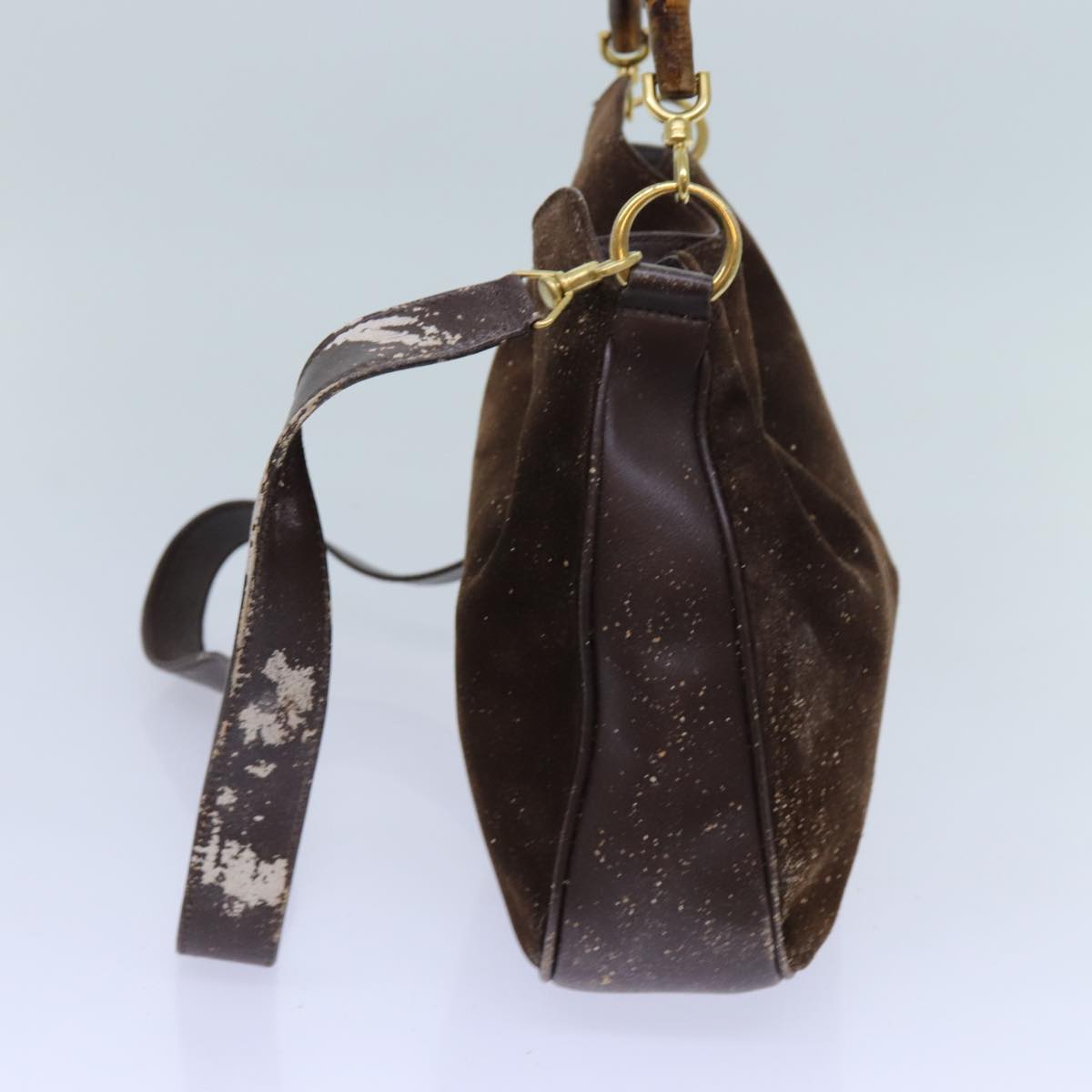 Luxury Gucci Trending 2025 Bamboo Hand Bag Suede 2way Brown 001 3754 1638  69633
