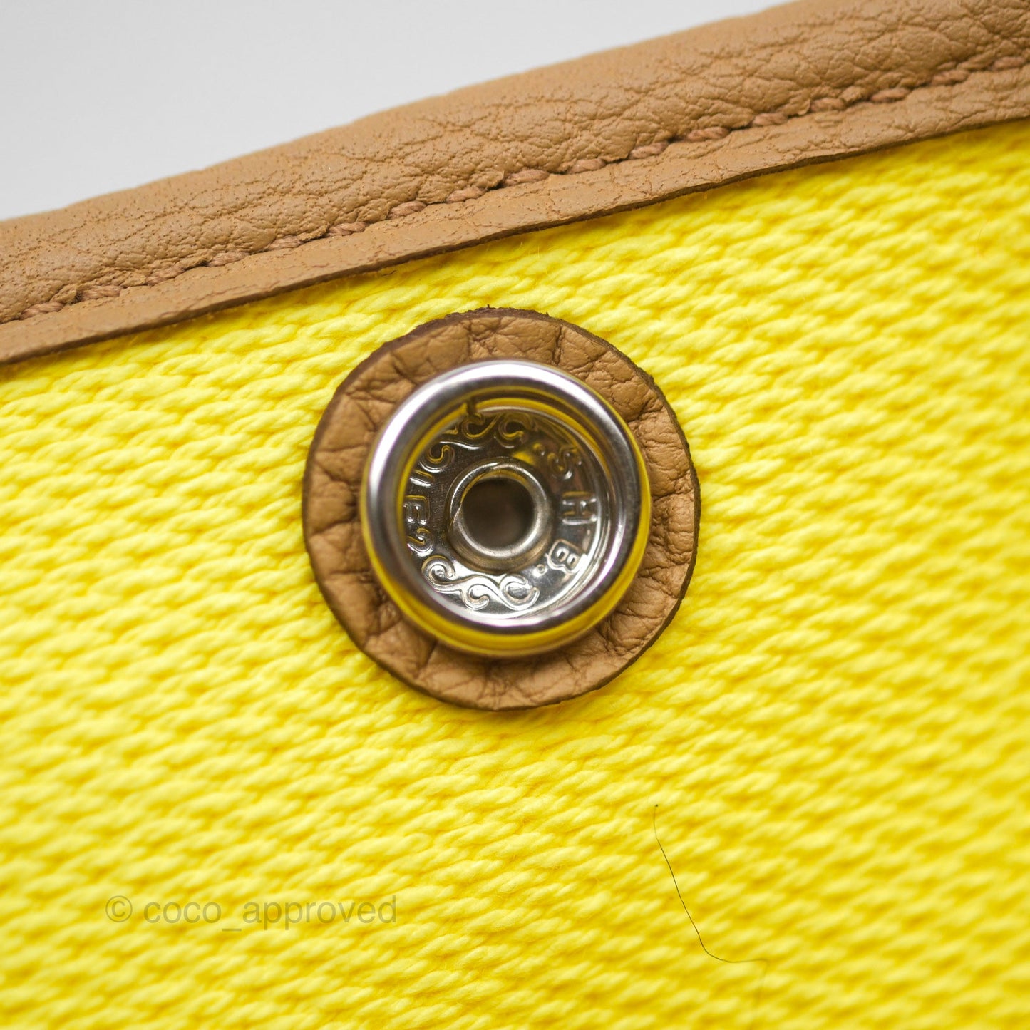 Hermès Garden Party 30 Canvas Ecru-Jaune Citron 9N/ Biscuit 48
