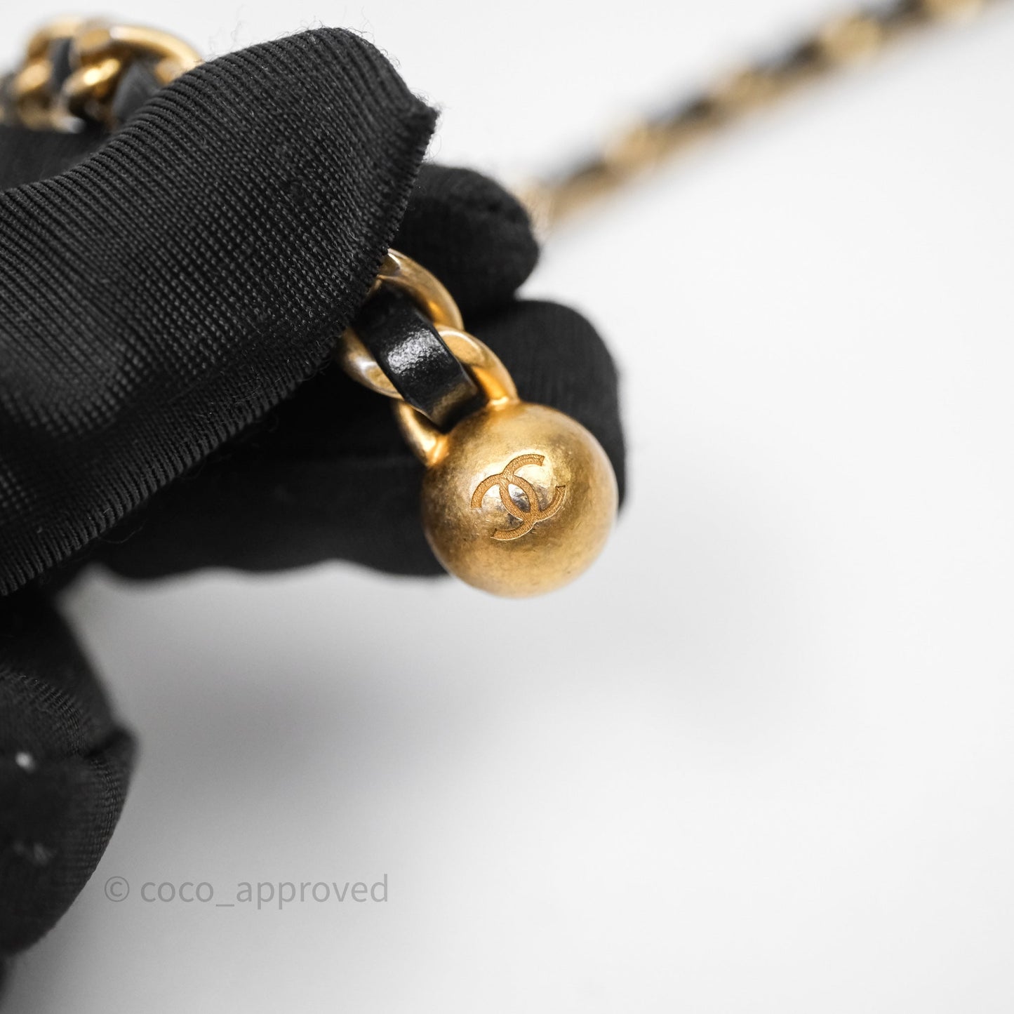 Chanel Pearl Crush Mini Square Quilted Black Lambskin Aged Gold Hardware