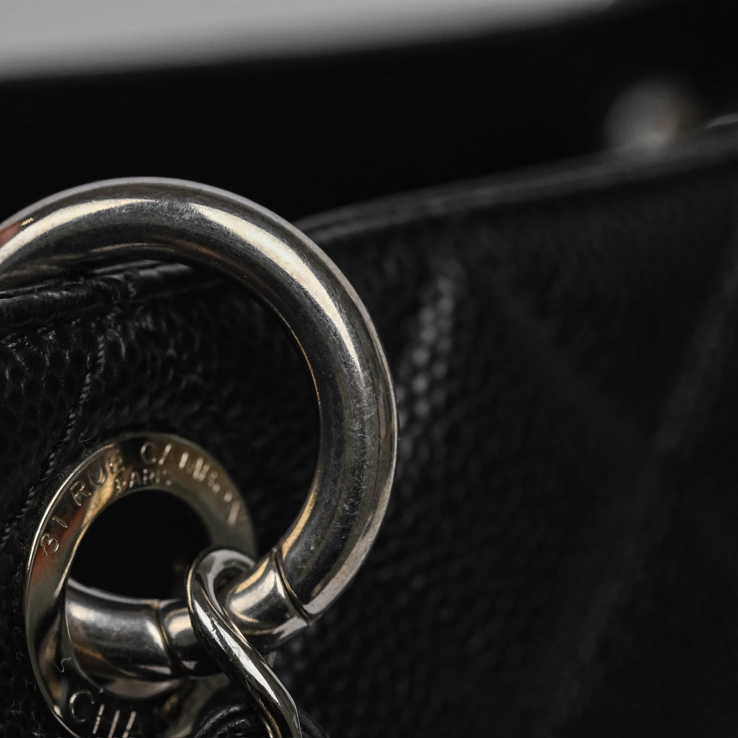 Chanel GST Black Caviar Silver Hardware