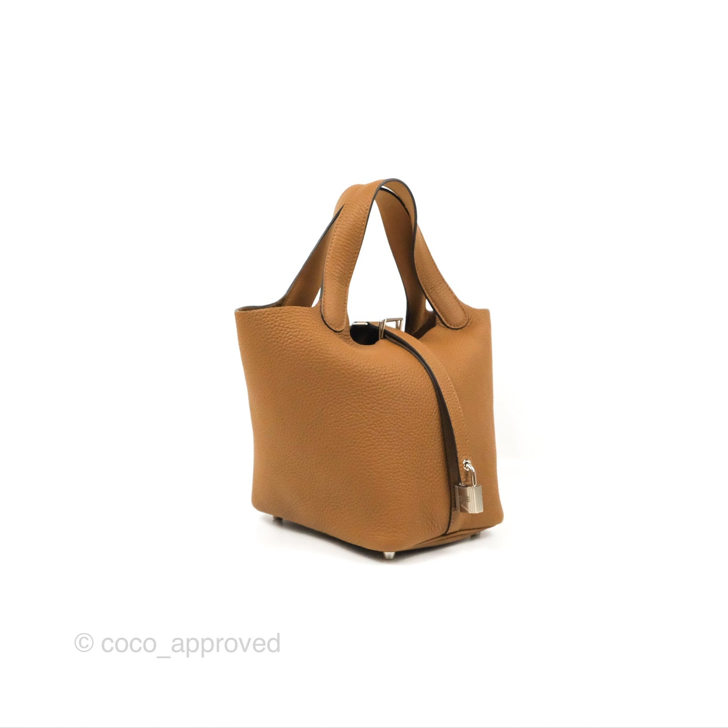 Hermès Picotin Lock 18 PM Eclat Alezan/Biscuit Clemence Silver Hardware