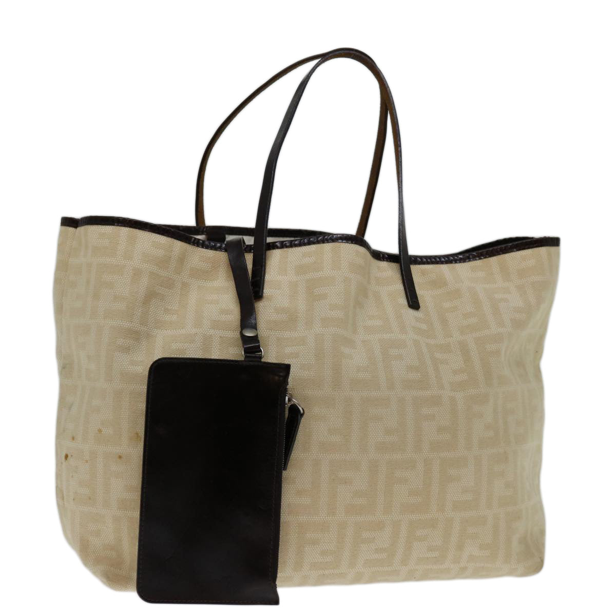 Luxury FendiZucca Canvas Tote Bag Beige69670