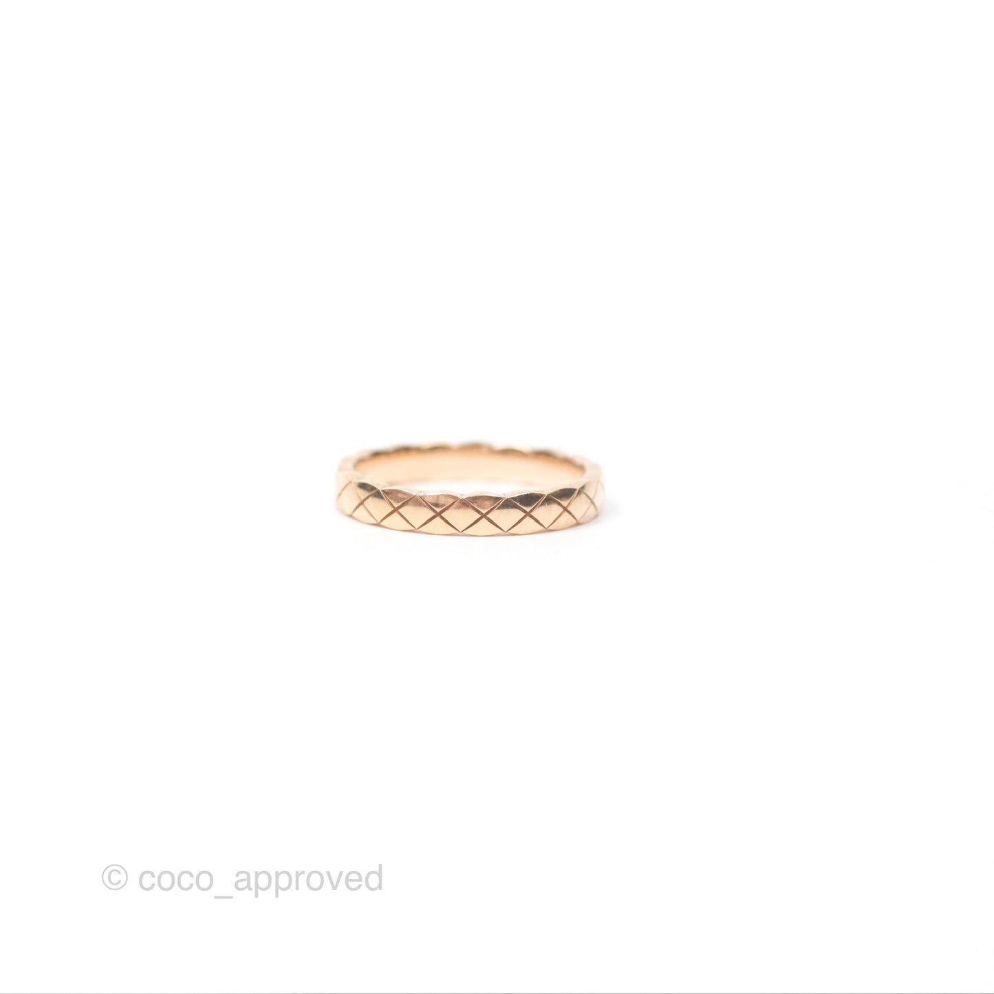 Chanel Coco Crush Ring 18K Beige Gold Size 55
