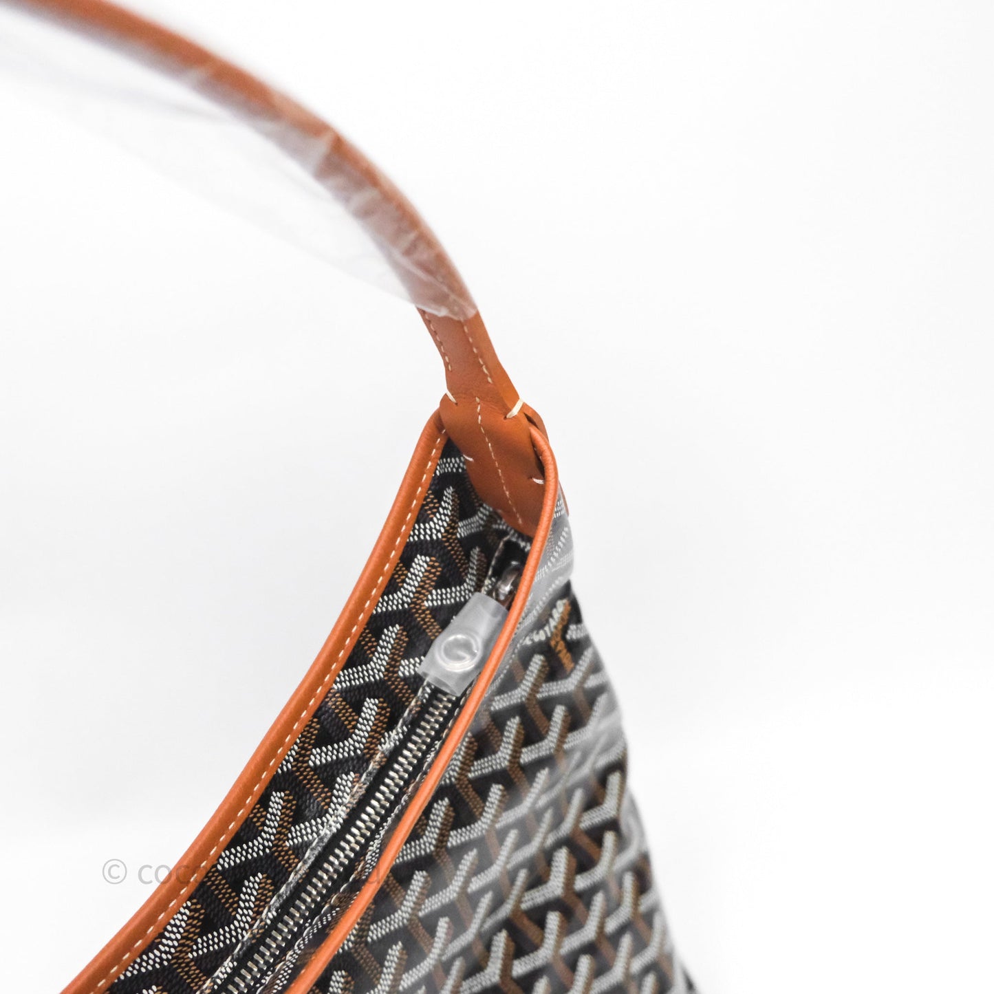 Goyard Bohème Hobo Bag Black/Tan Goyardine Canvas