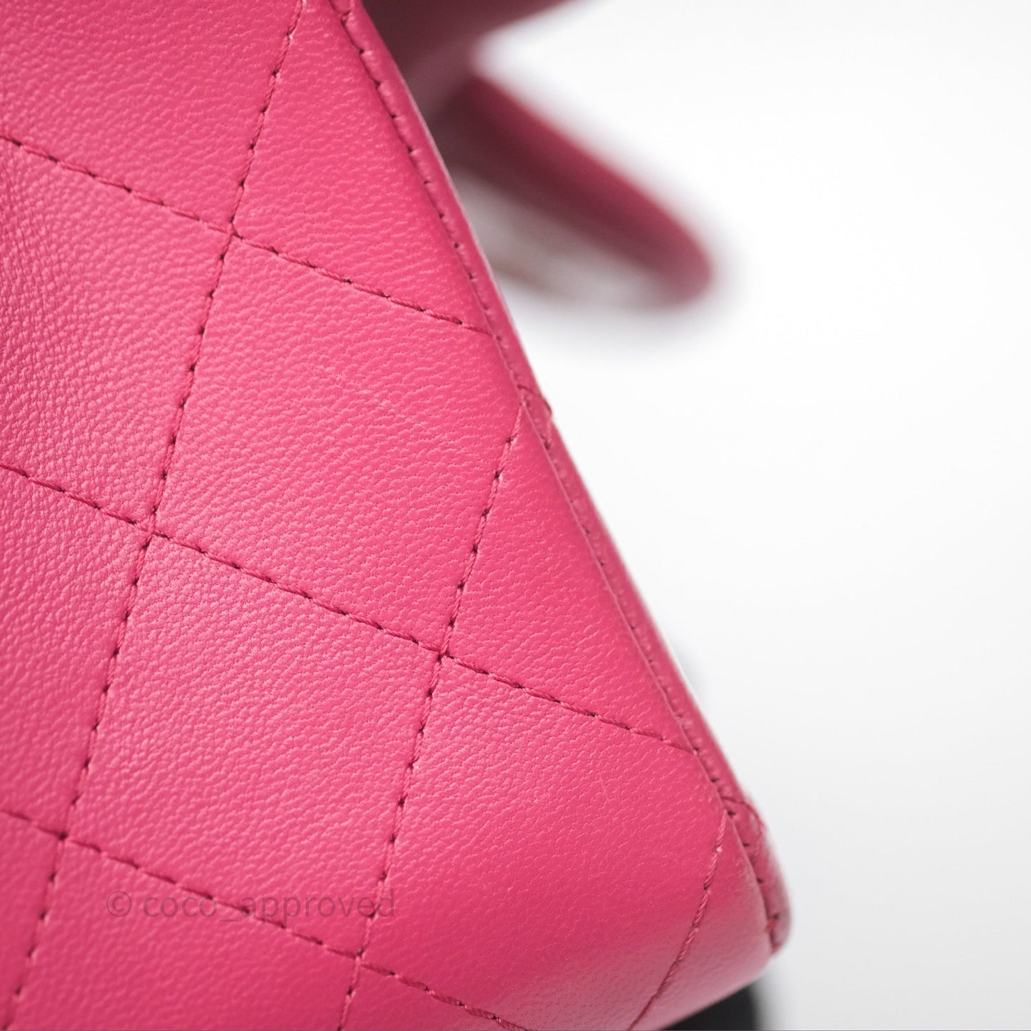 Chanel Quilted Mini Rectangular Flap Dark Pink Lambskin Silver Hardware