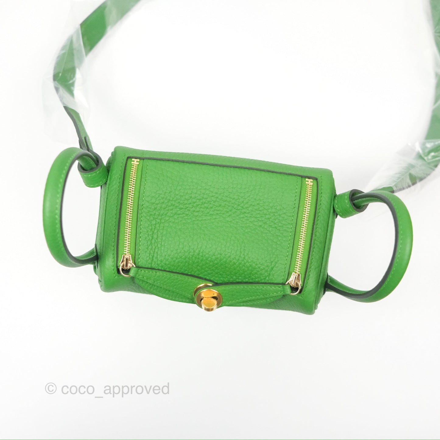Hermès Mini Lindy 20 Vert Yucca A8 Clemence Gold Hardware