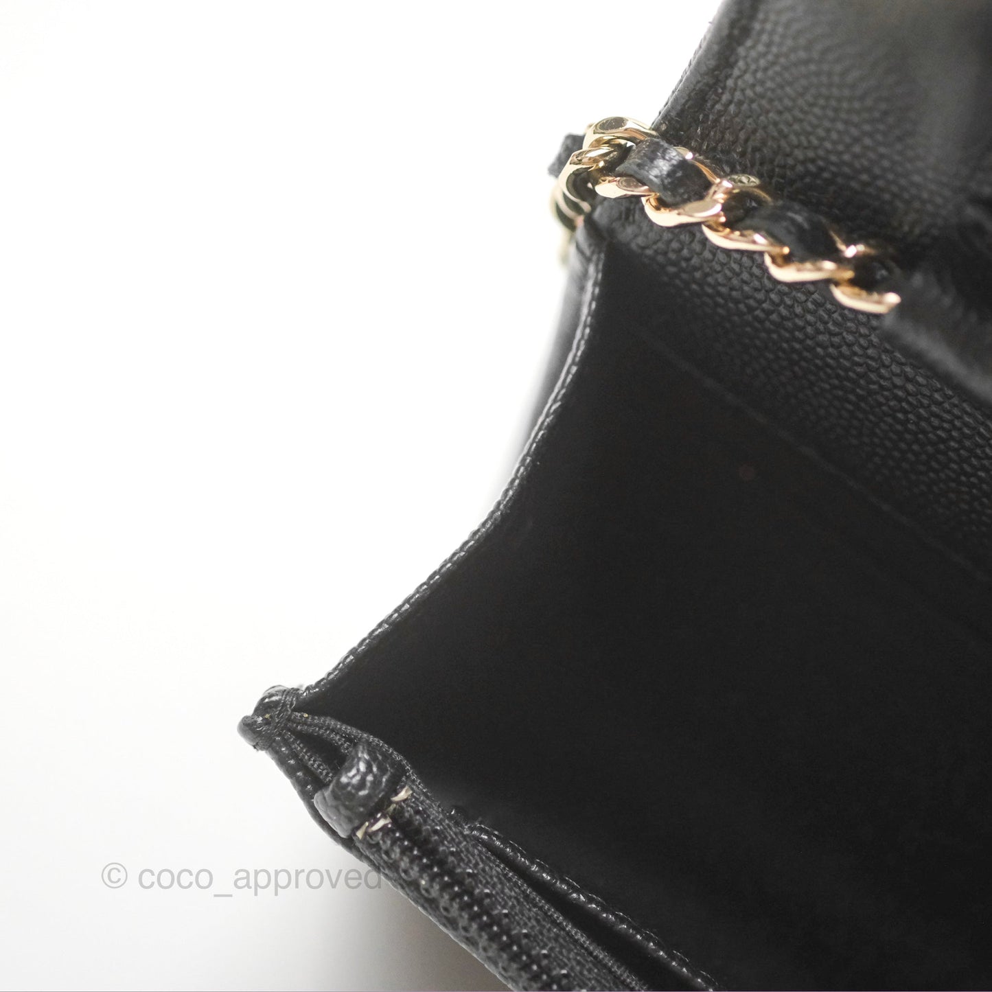 Chanel Mademoiselle WOC Black Caviar Gold Hardware