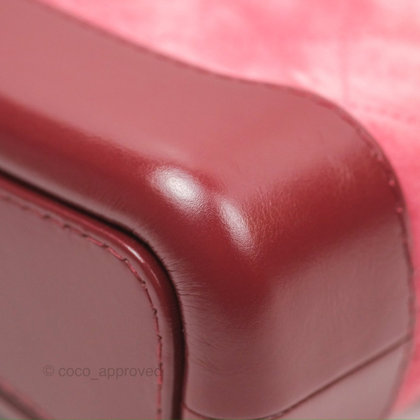 Chanel Small Gabrielle Hobo Quilted Red Velvet Aged Calfskin