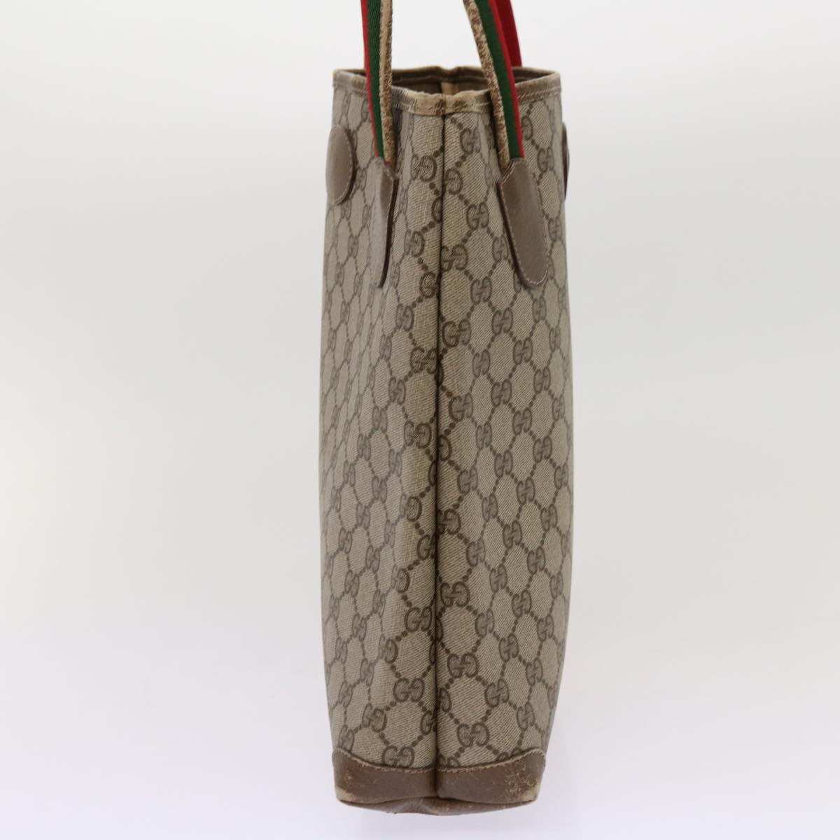 Luxury Gucci Trending 2025 GG Supreme Web Sherry Line Tote Bag PVC Beige Red Green  69746