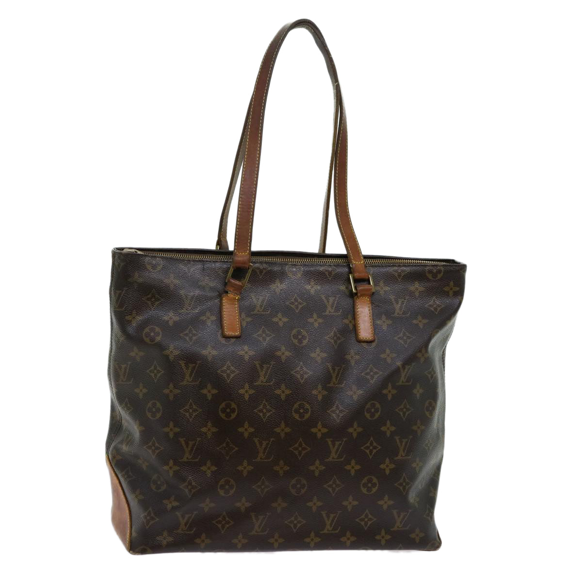 LOUIS VUITTON Monogram Cabas Mezzo Tote Bag M51151 LV 69758