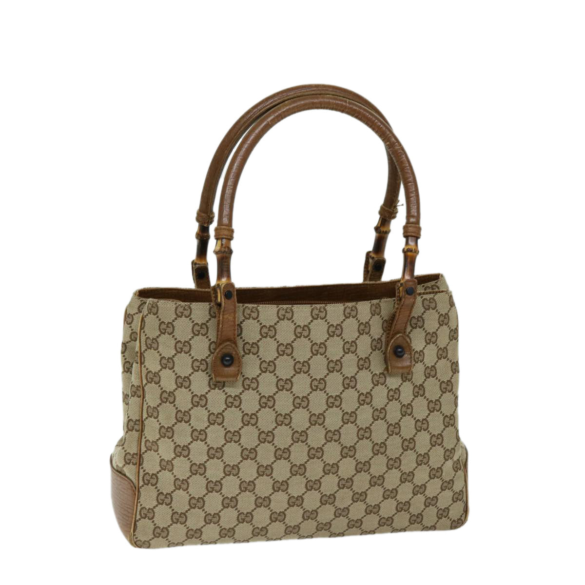 Luxury Gucci Trending 2025 GG Canvas Bamboo Tote Bag Beige 112526  69780