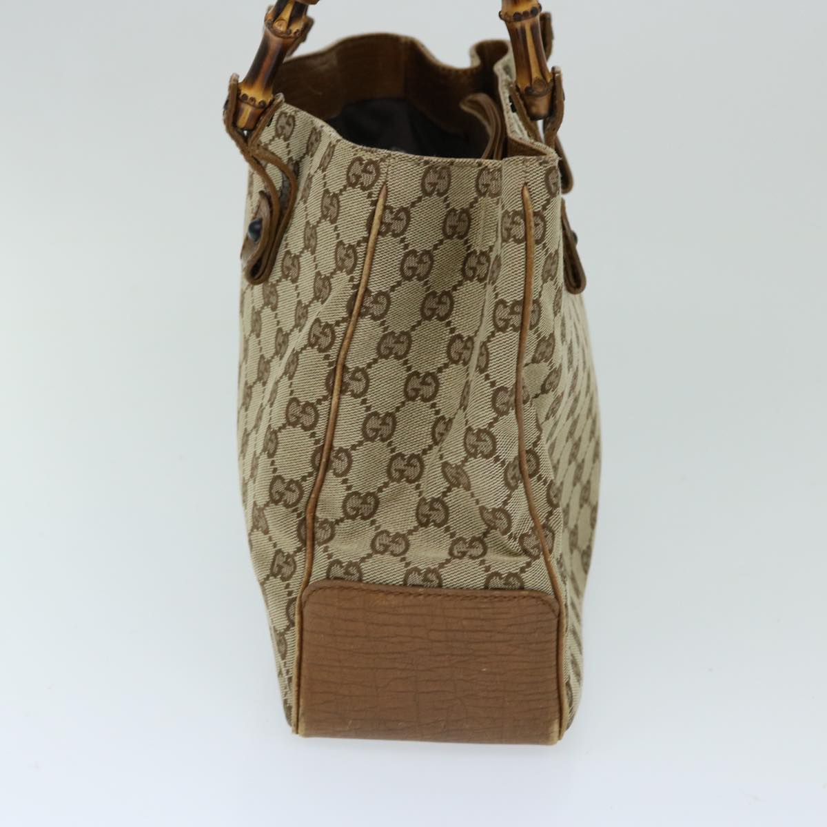 Luxury Gucci Trending 2025 GG Canvas Bamboo Tote Bag Beige 112526  69780