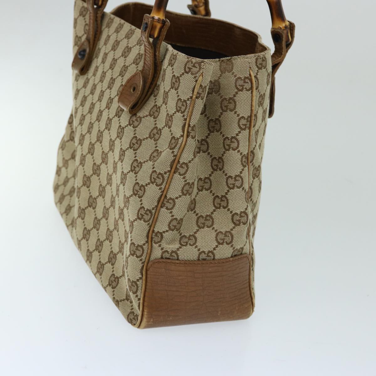 Luxury Gucci Trending 2025 GG Canvas Bamboo Tote Bag Beige 112526  69780