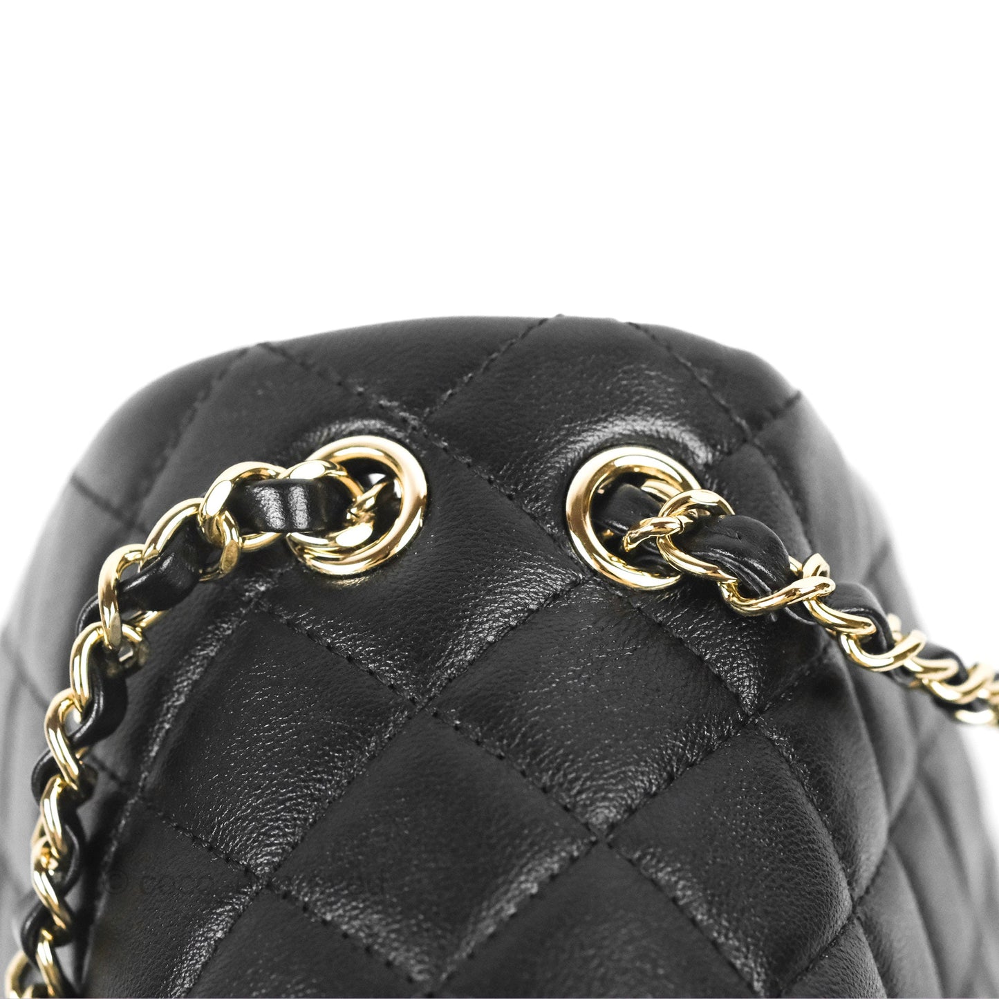 Chanel Duma Backpack Large Black Calfskin Gold Hardware 23P