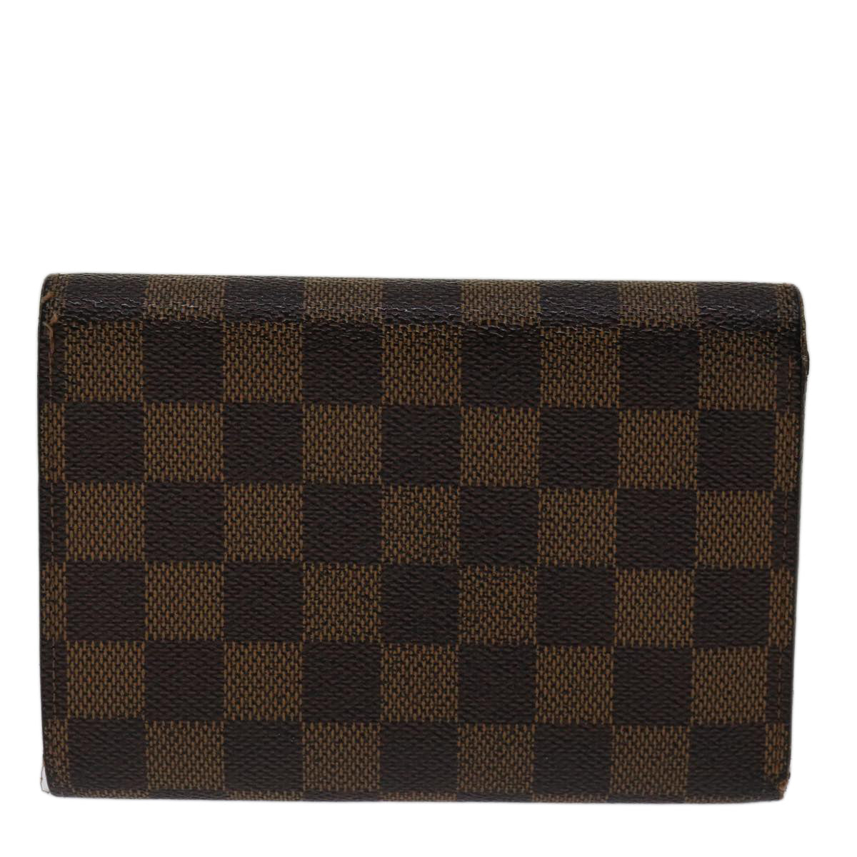 LOUIS VUITTON Damier Ebene Porte Tresor Etui Papie Wallet N61202 LV 69798