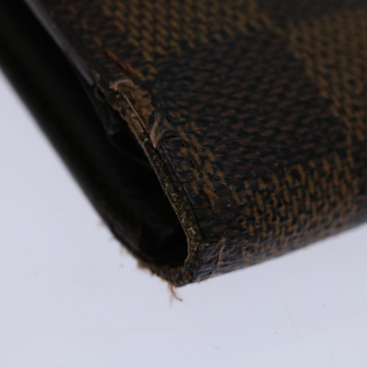 LOUIS VUITTON Damier Ebene Porte Tresor Etui Papie Wallet N61202 LV 69798