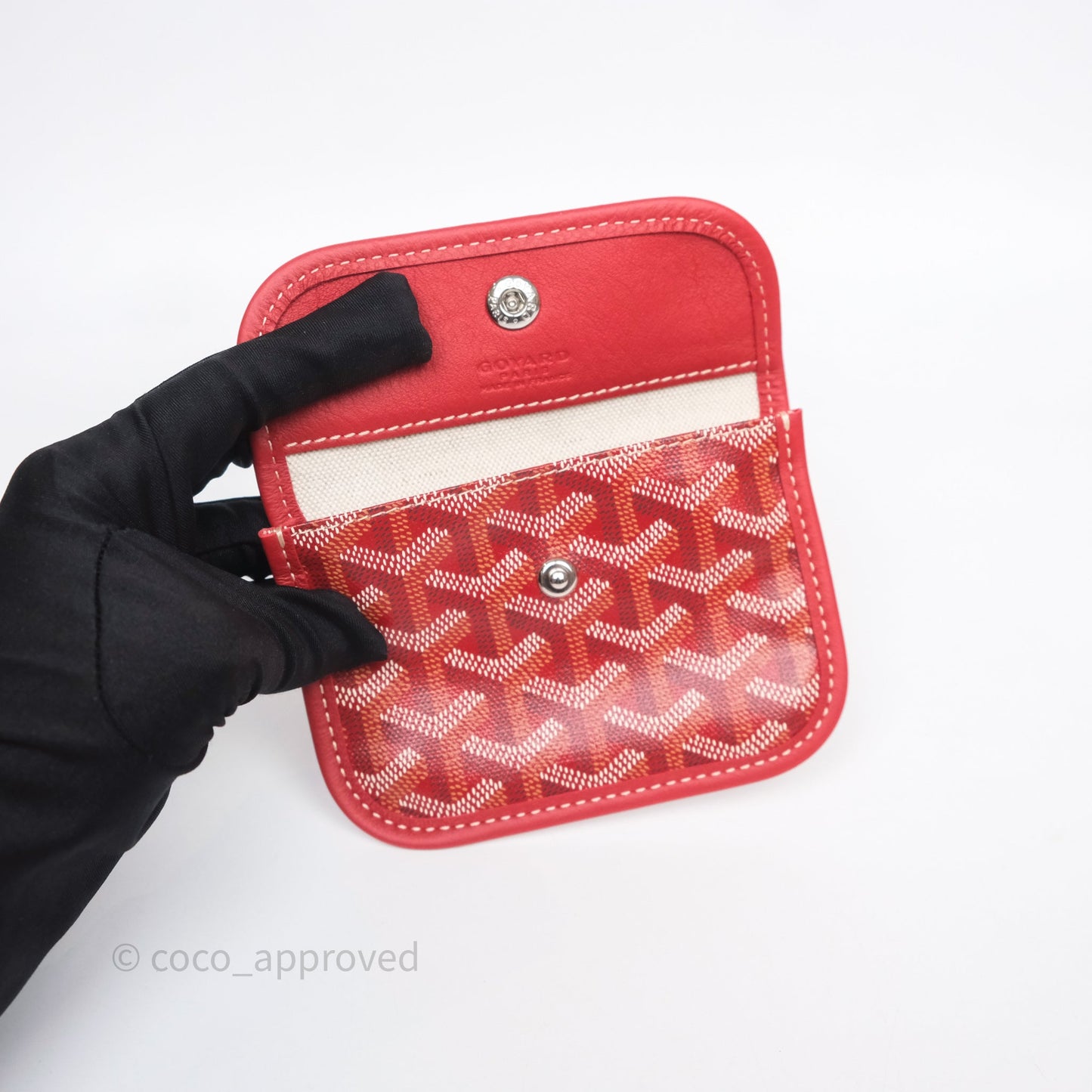 Goyard Anjou Mini Tote Bag Red Goyardine Canvas