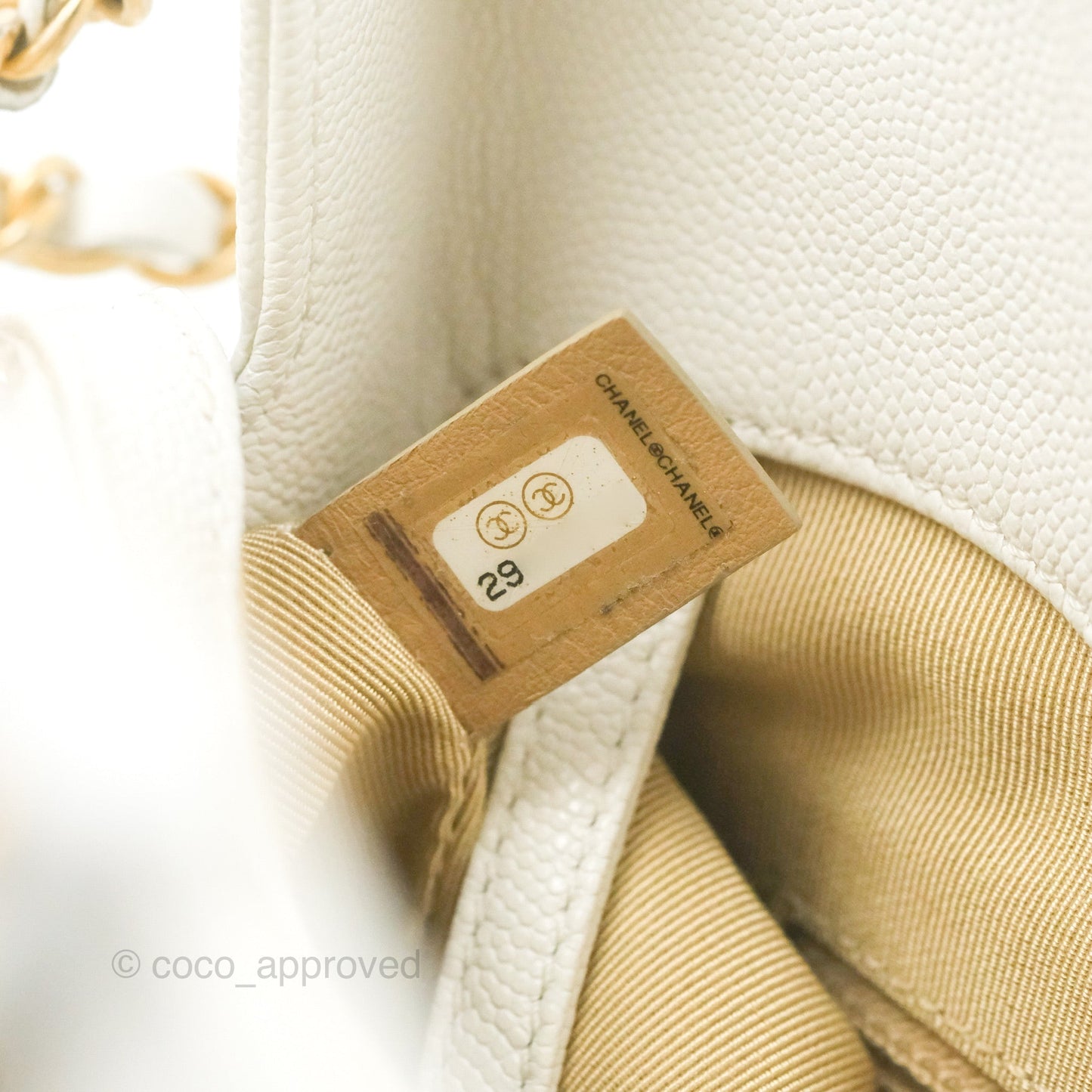 Chanel A Real Catch Shopping Bag White Caviar