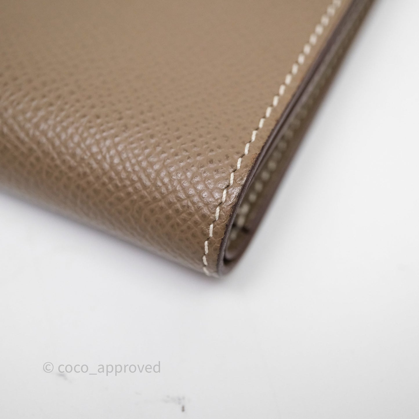 Hermès Bearn Compact Wallet Etoupe Epsom Gold Hardware