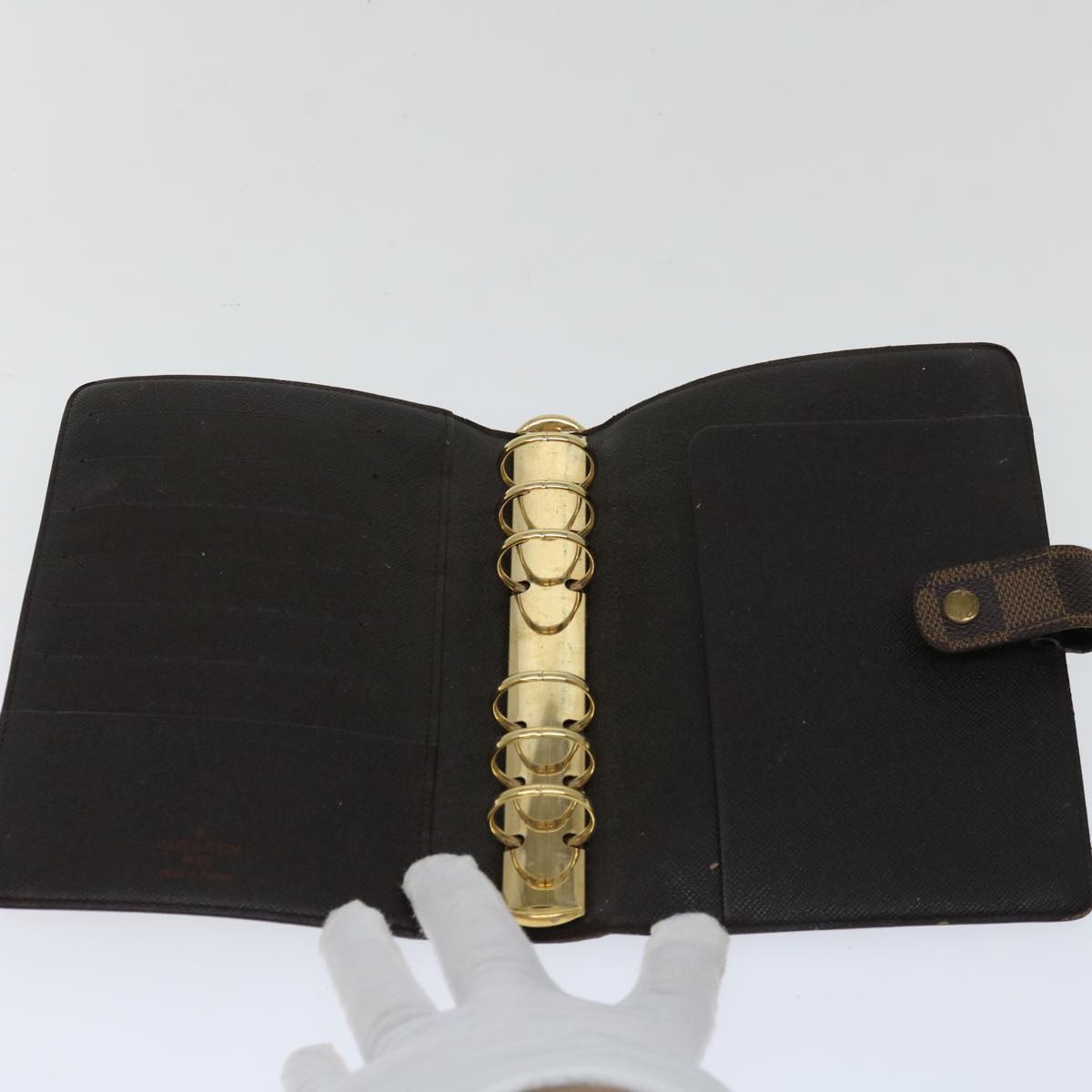 LOUIS VUITTON Damier Ebene Agenda MM Day Planner Cover R20240 LV 69800