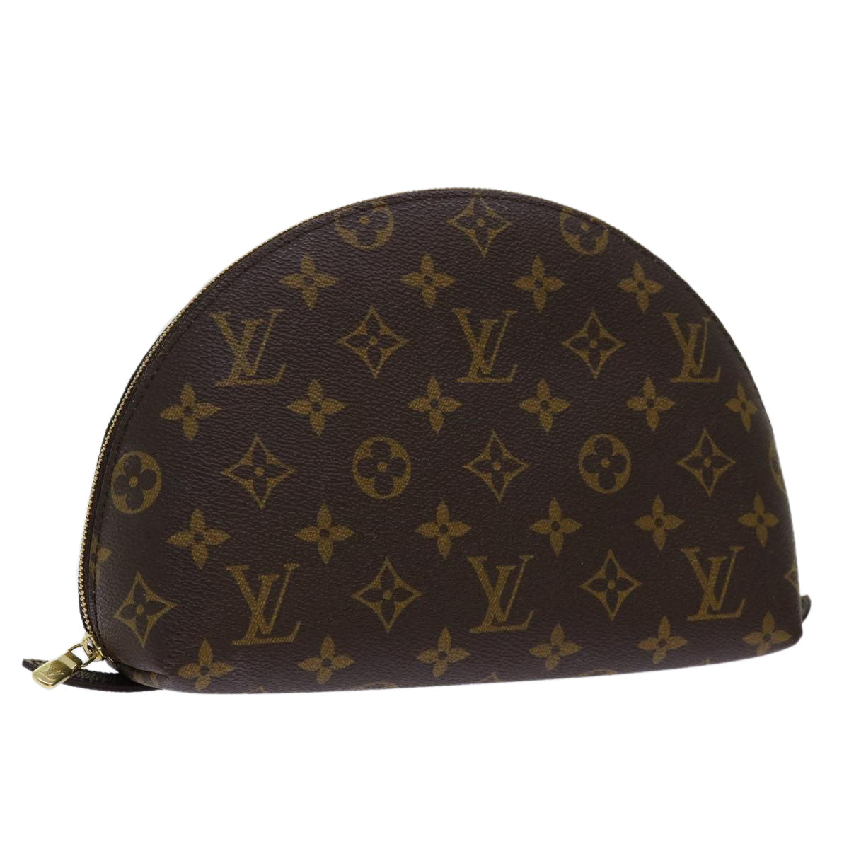 LOUIS VUITTON Monogram Trousse Demi Ronde Cosmetic Pouch M47520 LV 69807
