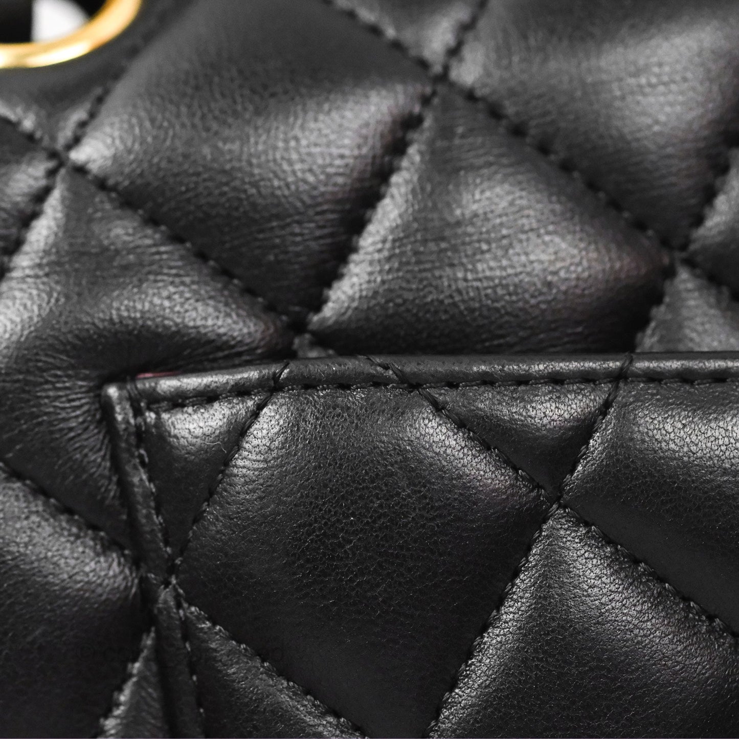 Chanel Small Classic Quilted Flap Black Lambskin Gold Hardware