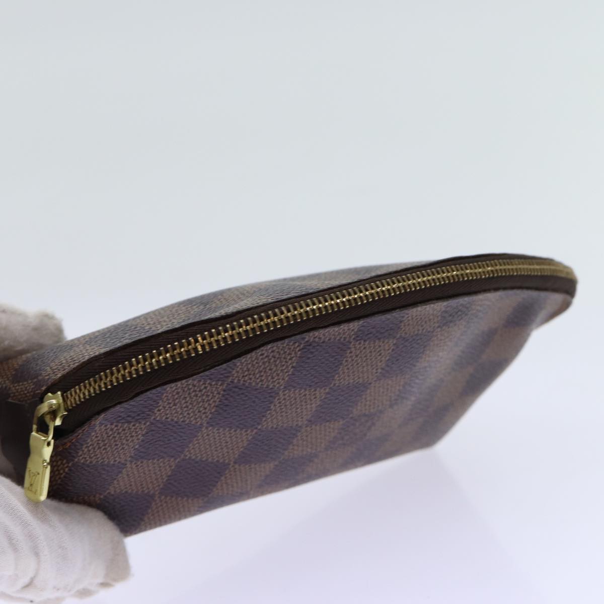 LOUIS VUITTON Damier Ebene Pochette Cosmetic PM Pouch N47516 LV 69835