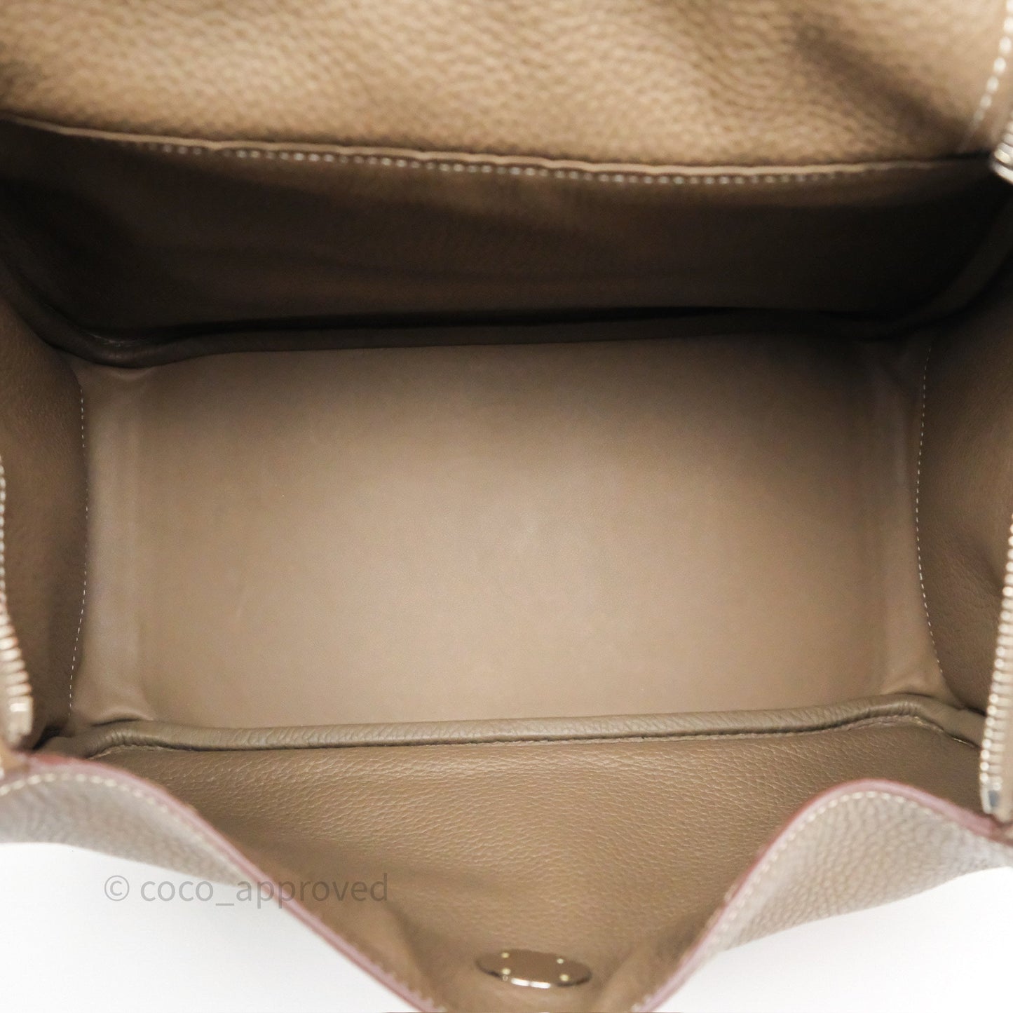 Hermès Lindy 30 Etoupe 18 Clemence Palladium Hardware