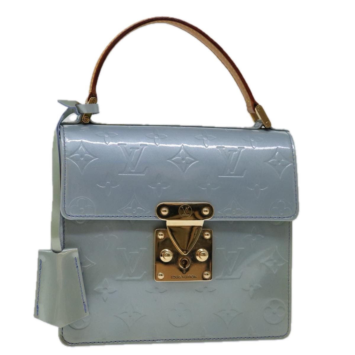 LOUIS VUITTON Monogram Vernis Spring Street Hand Bag Lavande M91216 69847