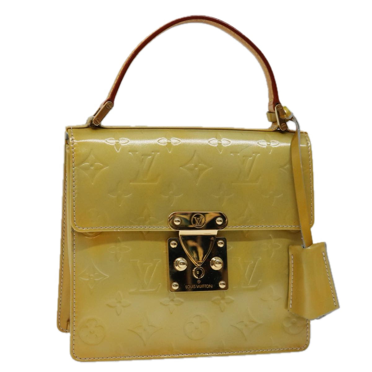 LOUIS VUITTON Monogram Vernis Spring street Hand Bag Gris M91029 LV 69848