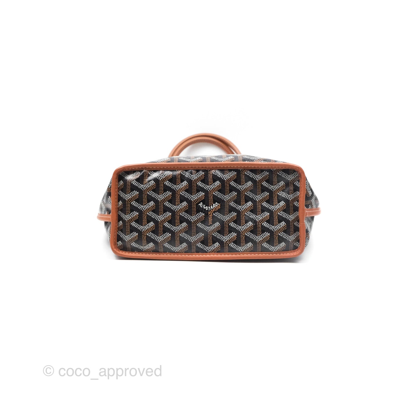 Goyard Anjou Mini Bag Goyardine Canvas Black/ Tan