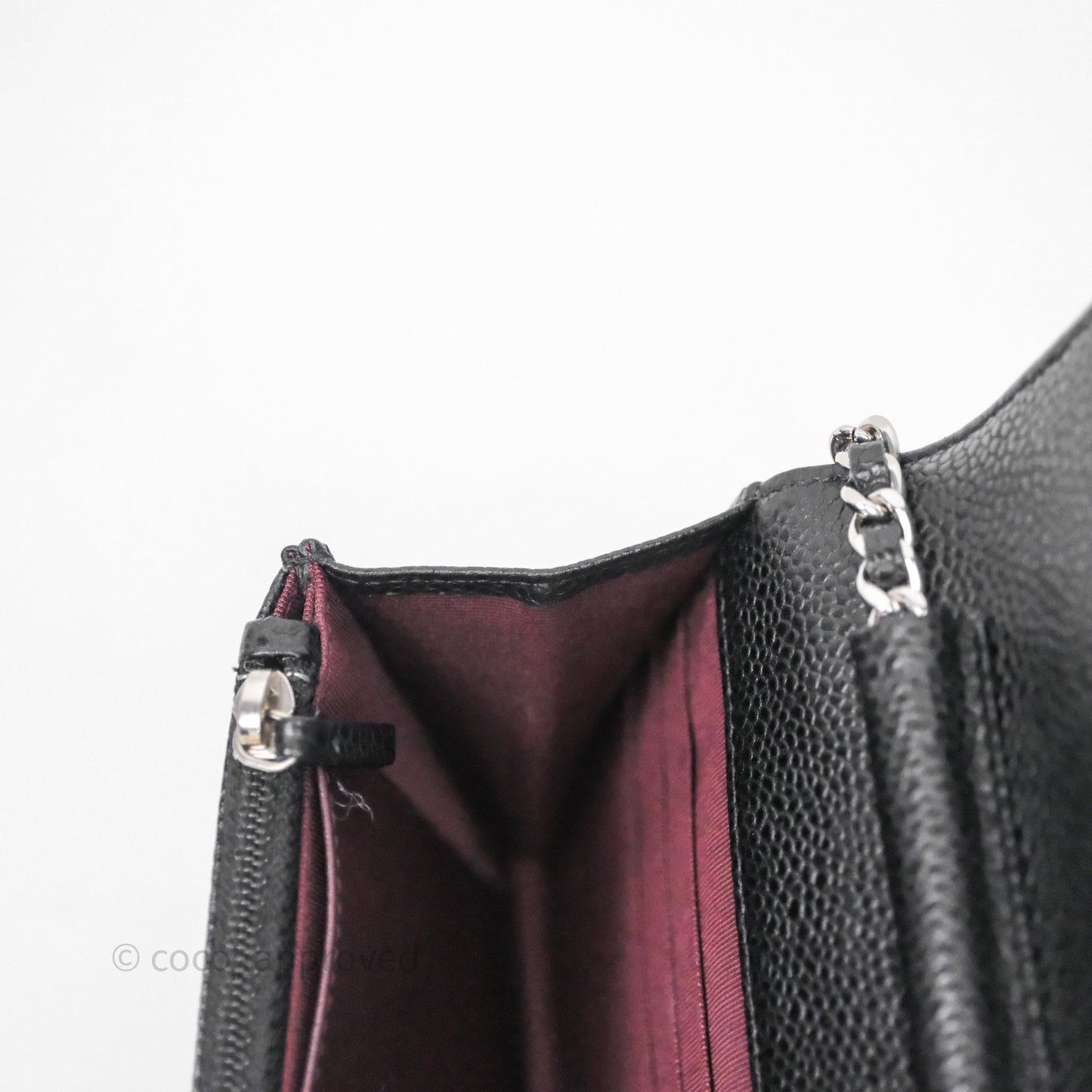 Chanel Quilted Classic WOC Black Caviar Silver Hardware
