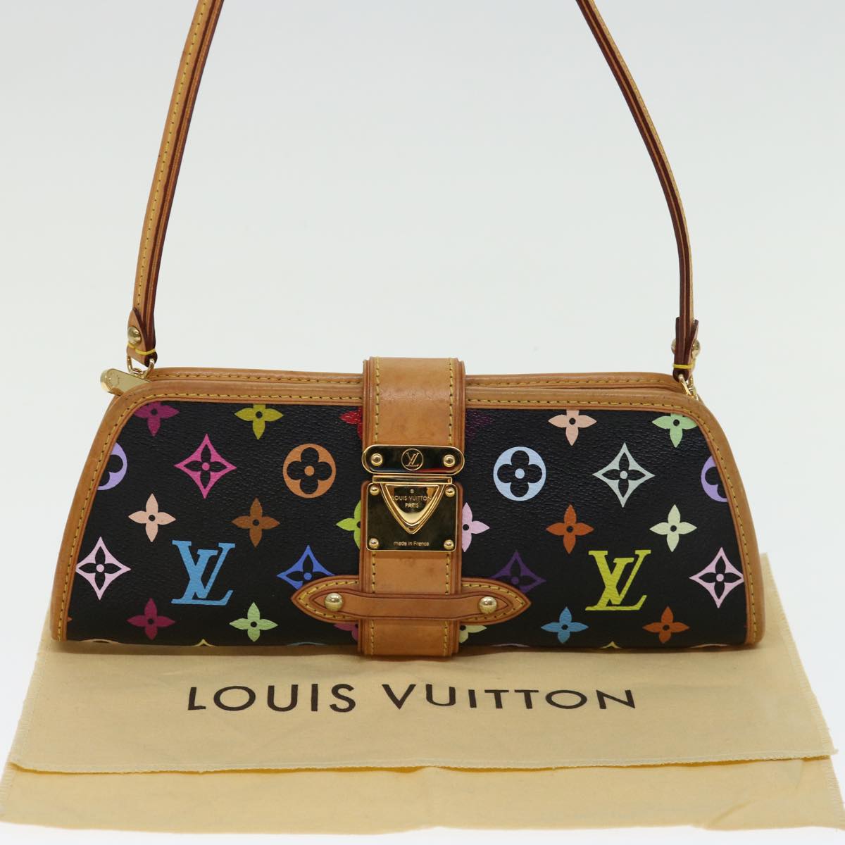 LOUIS VUITTON Monogram Multicolor Shirley Shoulder Bag Black M40050 69858A