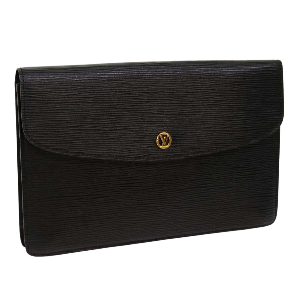 LOUIS VUITTON Epi Montaigne 27 Clutch Bag Black M52652 LV 69871