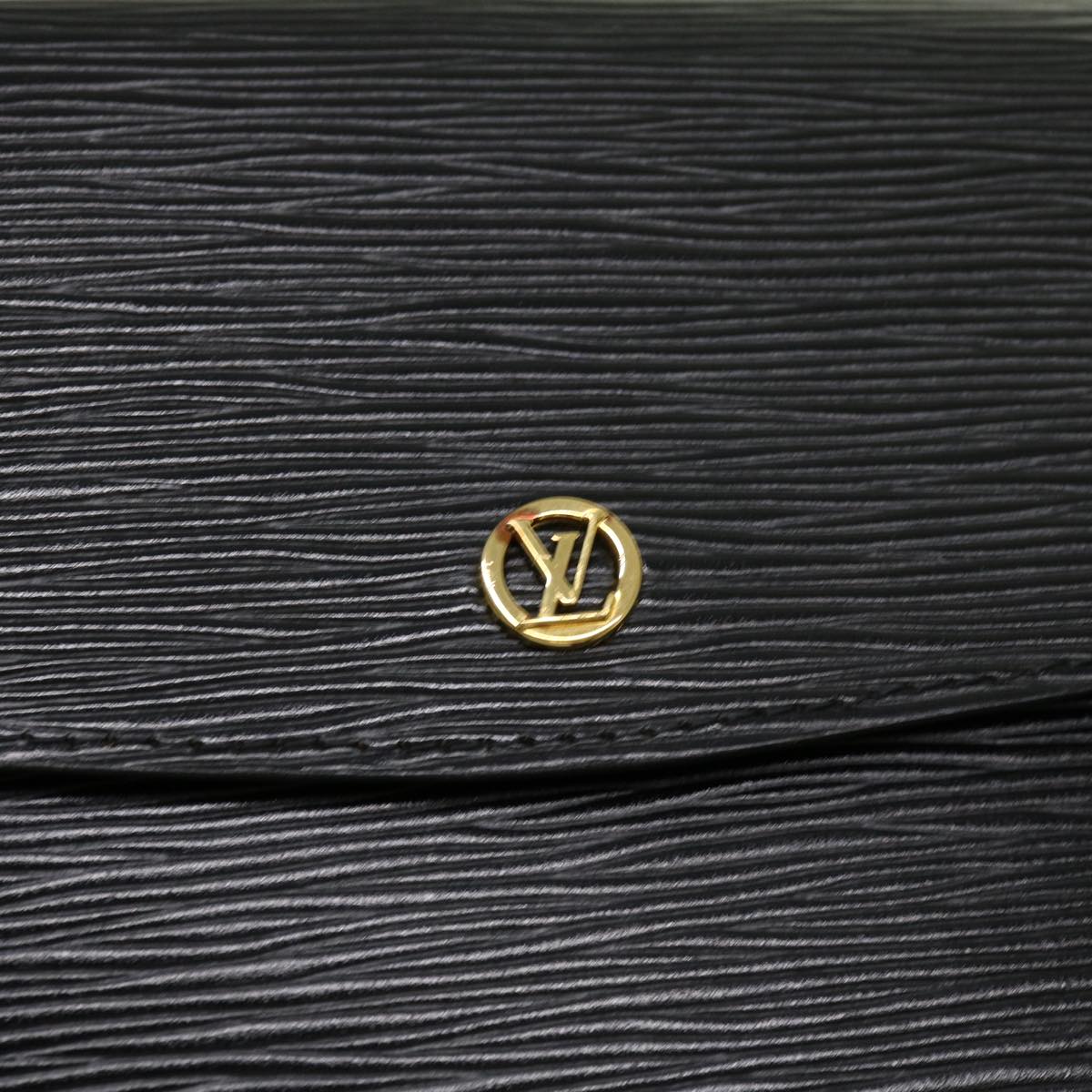 LOUIS VUITTON Epi Montaigne 27 Clutch Bag Black M52652 LV 69871