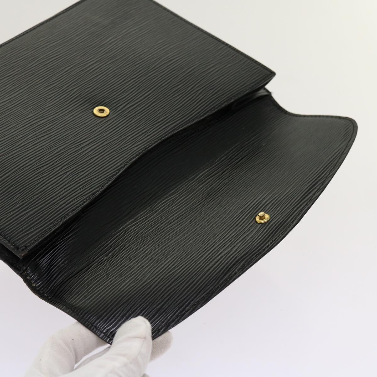 LOUIS VUITTON Epi Montaigne 27 Clutch Bag Black M52652 LV 69871