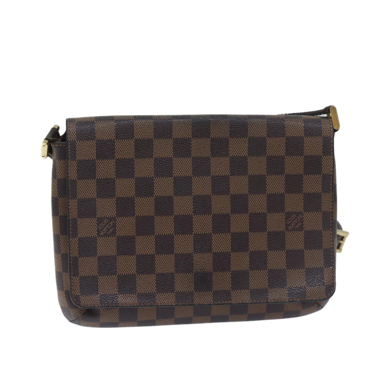 LOUIS VUITTON Damier Ebene Musette Tango Shoulder Bag N51301 LV 69876
