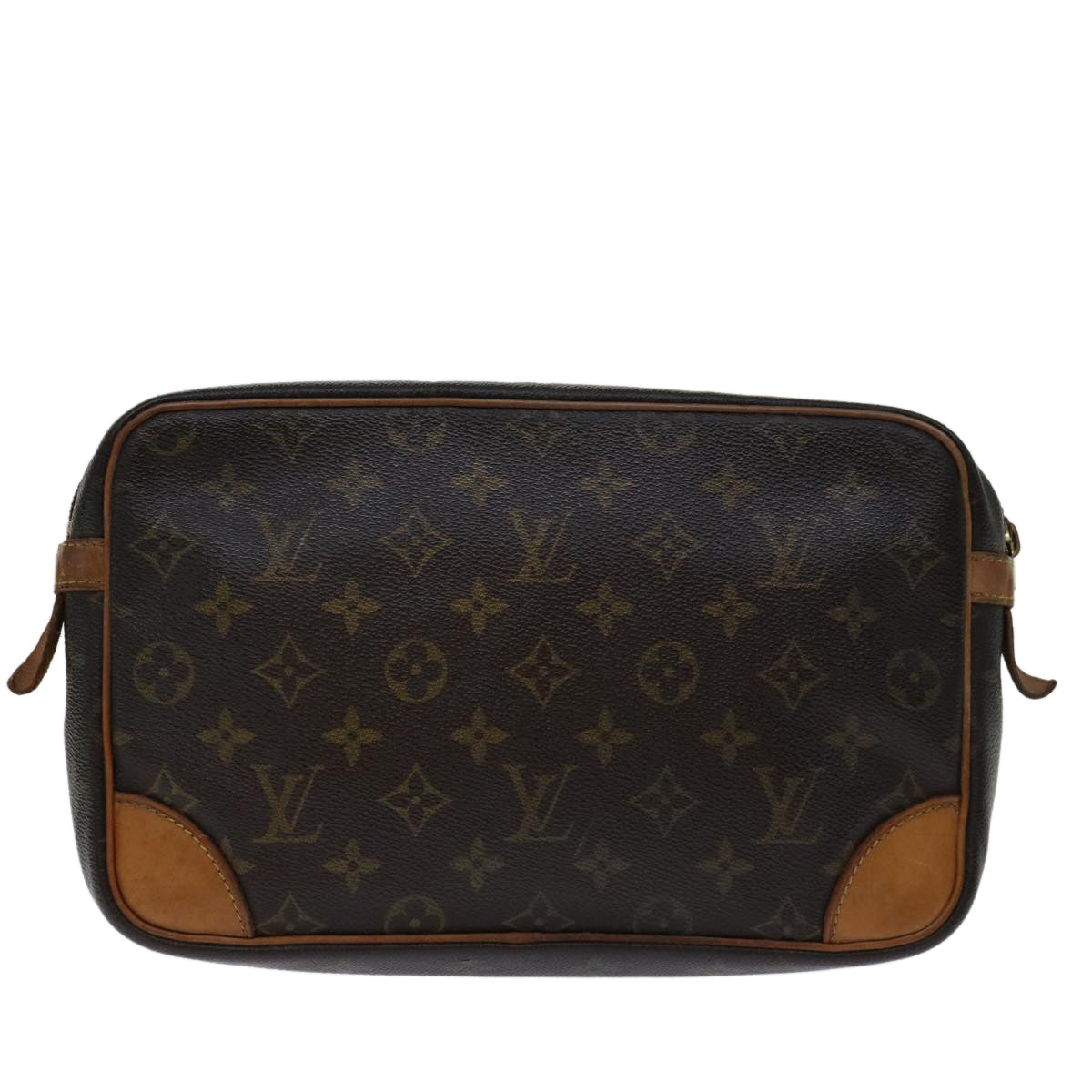 LOUIS VUITTON Monogram Compiegne 28 Clutch Bag M51845 LV 69877