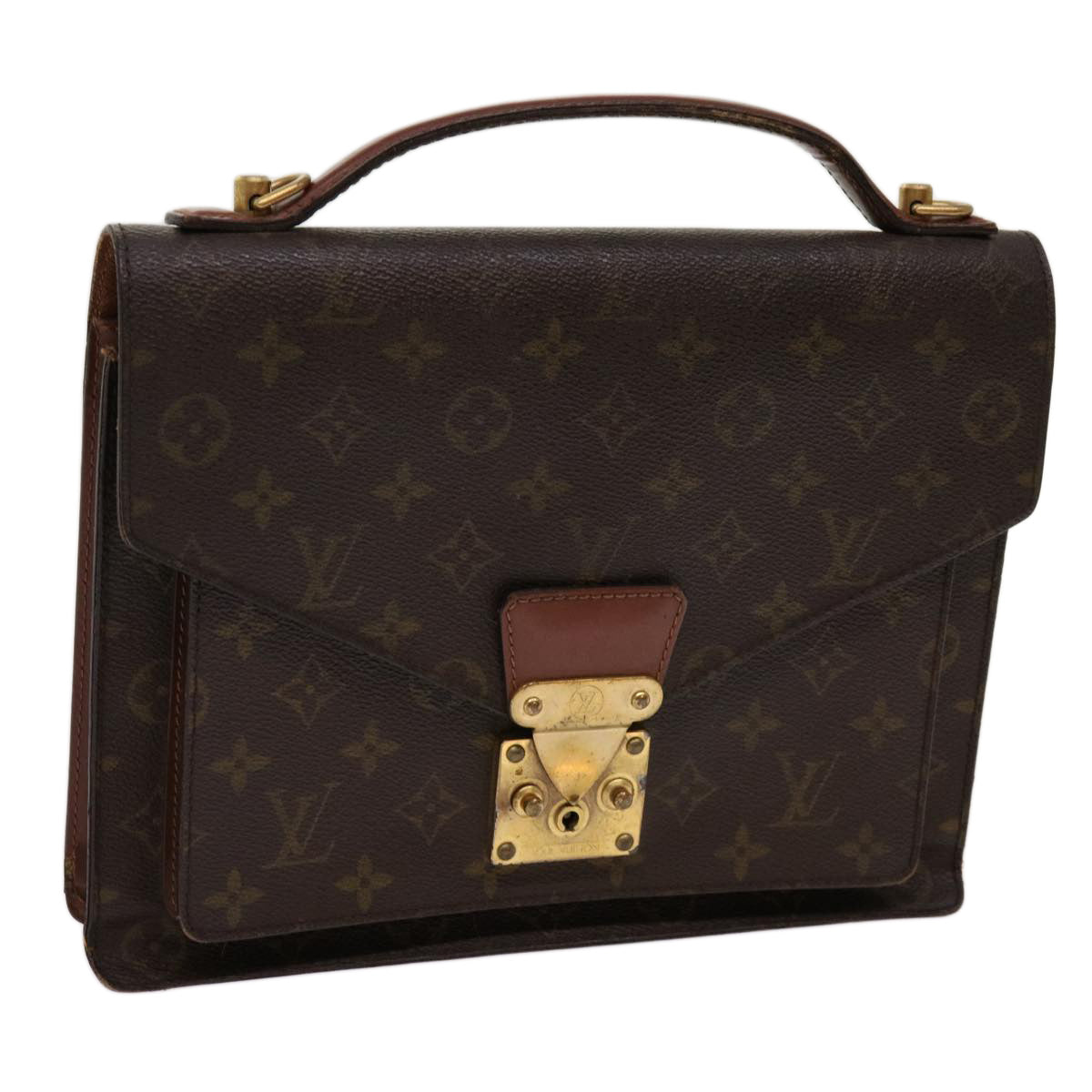 LOUIS VUITTON Monogram Monceau 28 Hand Bag 2way M51185 LV 69888