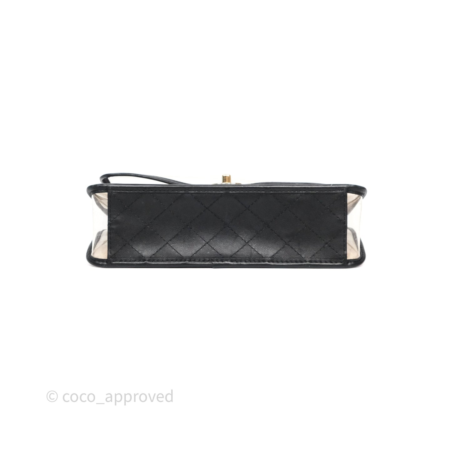 Chanel Medium Sand By The Sea PVC Flap Black Lambskin Gold Hardware