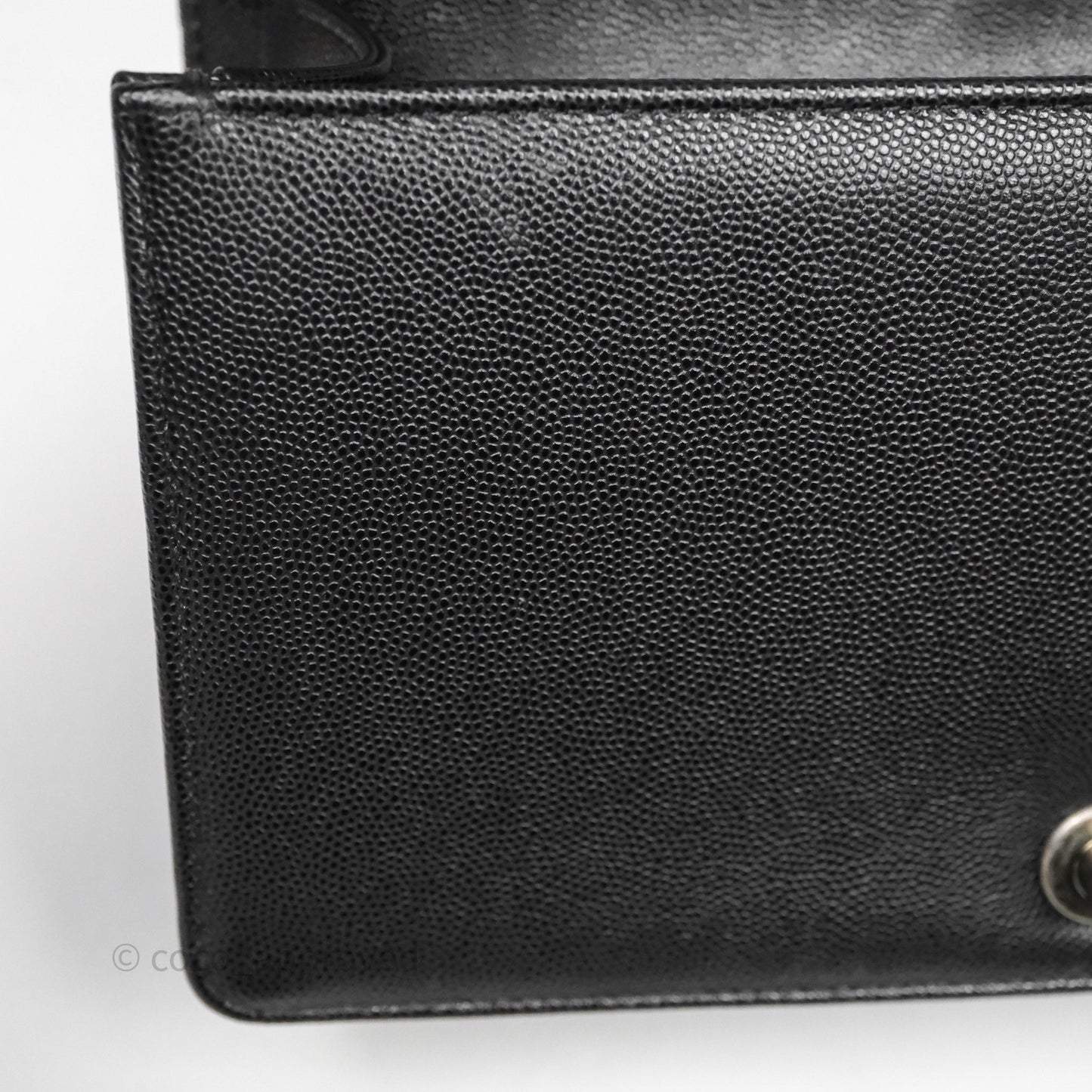 Chanel Medium Boy Quilted Black Caviar Ruthenium Hardware