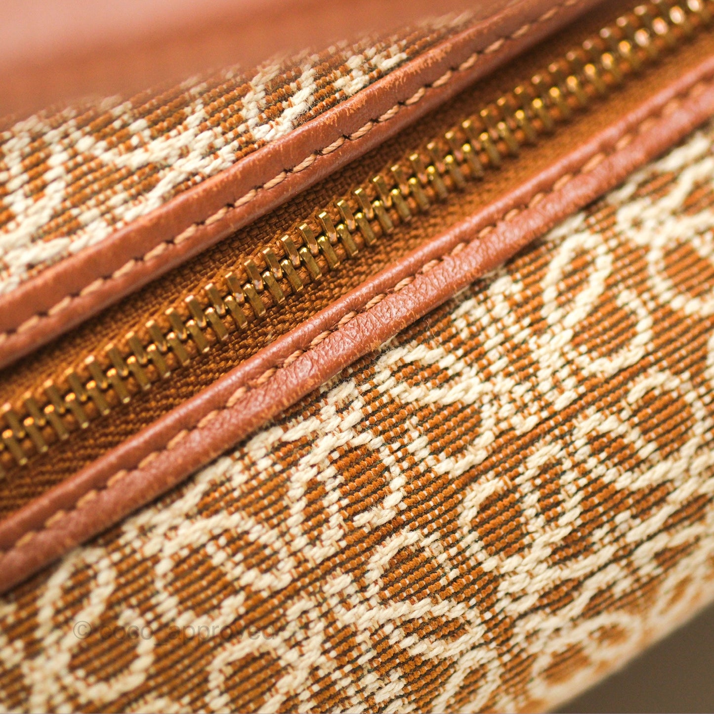 Loewe Small Cubi bag in Anagram Jacquard & Calfskin Tan Pecan