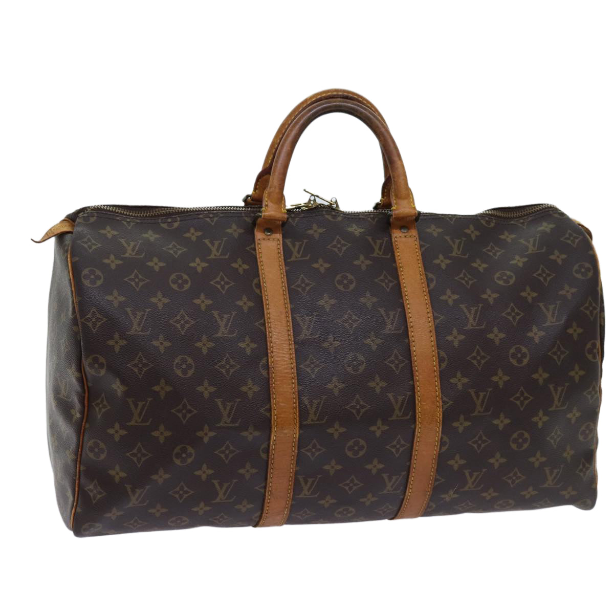 LOUIS VUITTON Monogram Keepall 50 Boston Bag M41426 LV 69913
