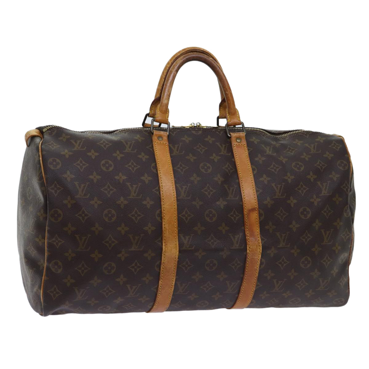 LOUIS VUITTON Monogram Keepall 50 Boston Bag M41426 LV 69918