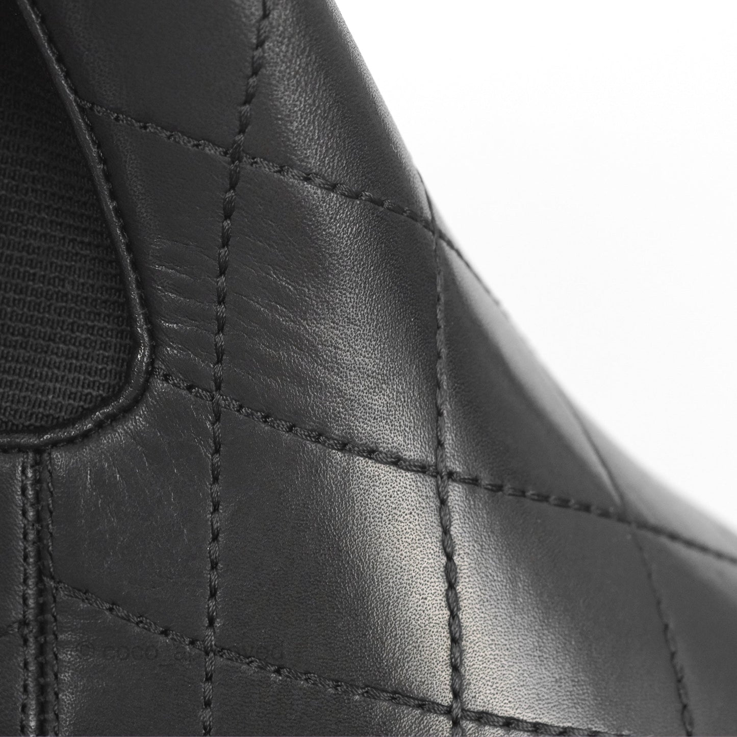 Chanel Ankle Boots Quilted Black Leather Size 39