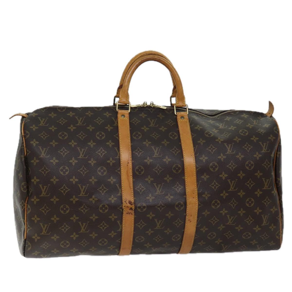 LOUIS VUITTON Monogram Keepall 55 Boston Bag M41424 LV 69919