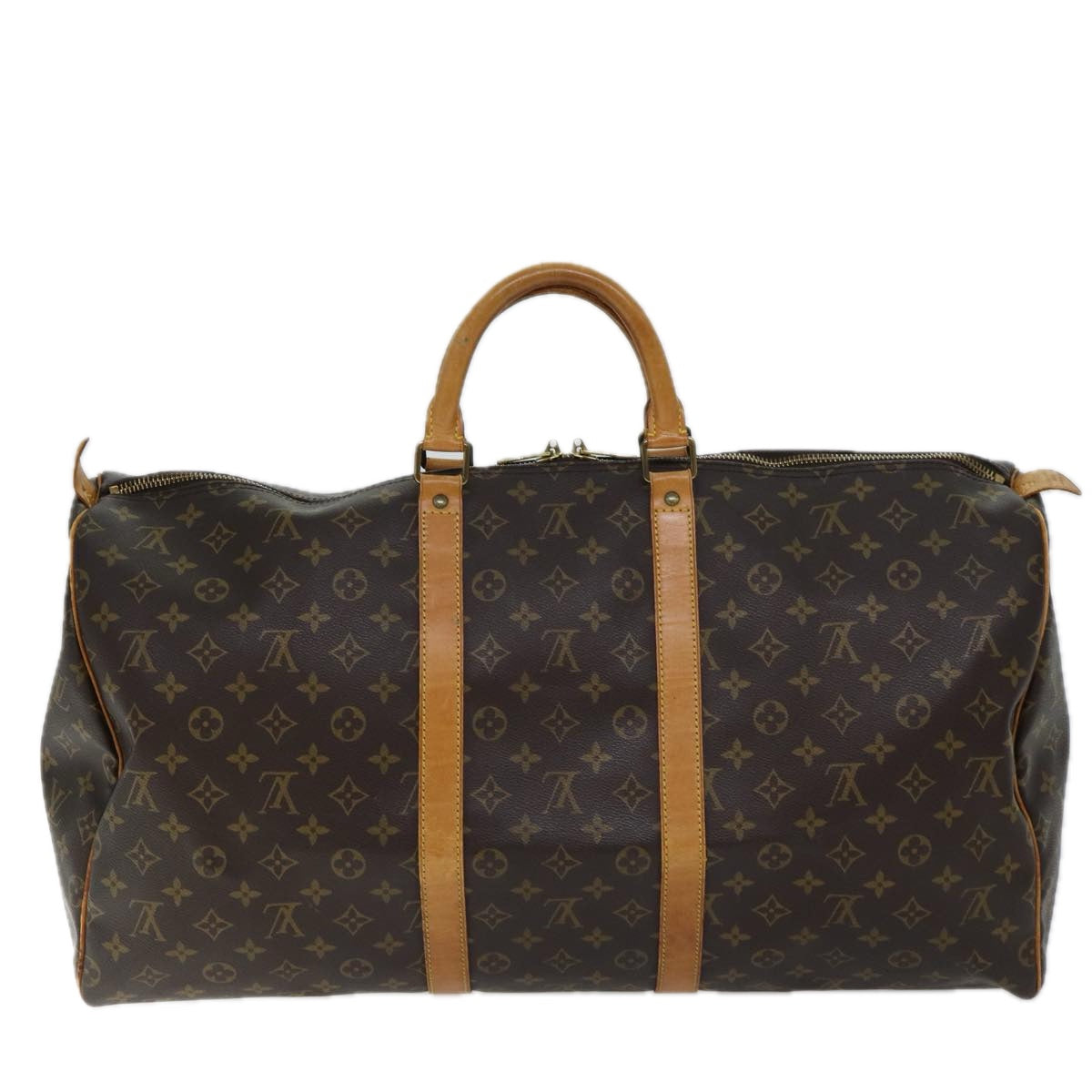 LOUIS VUITTON Monogram Keepall 55 Boston Bag M41424 LV 69919